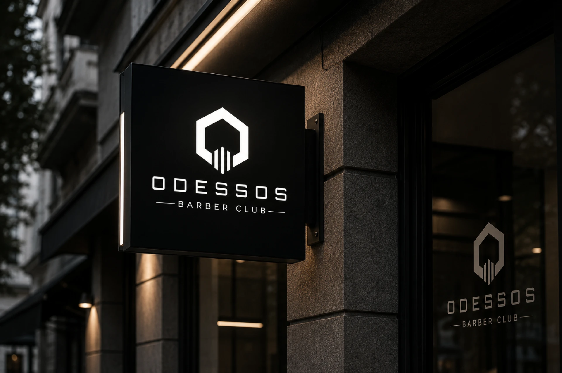 Odessos Barber Club mockup 3