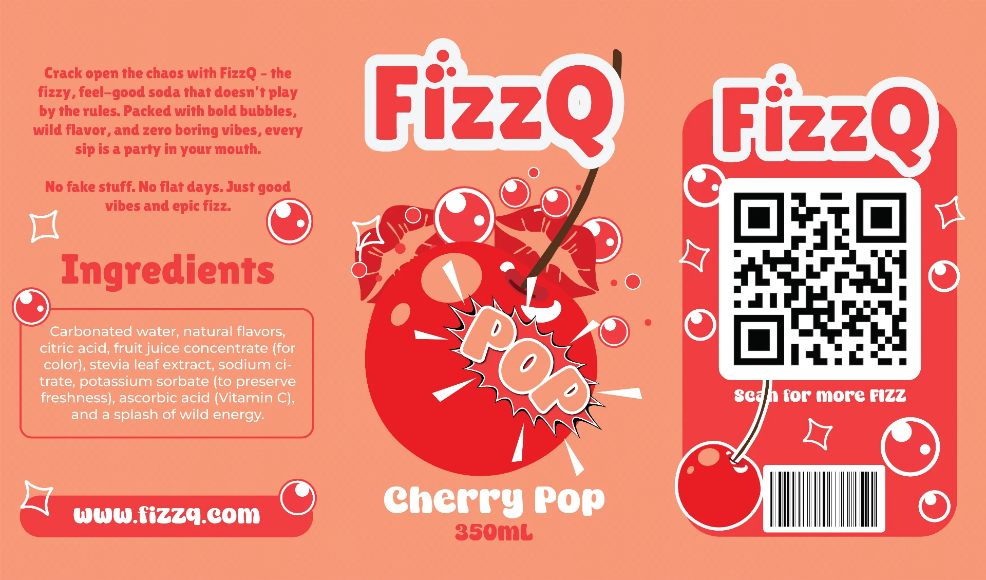 Cherry Pop packaging artwork